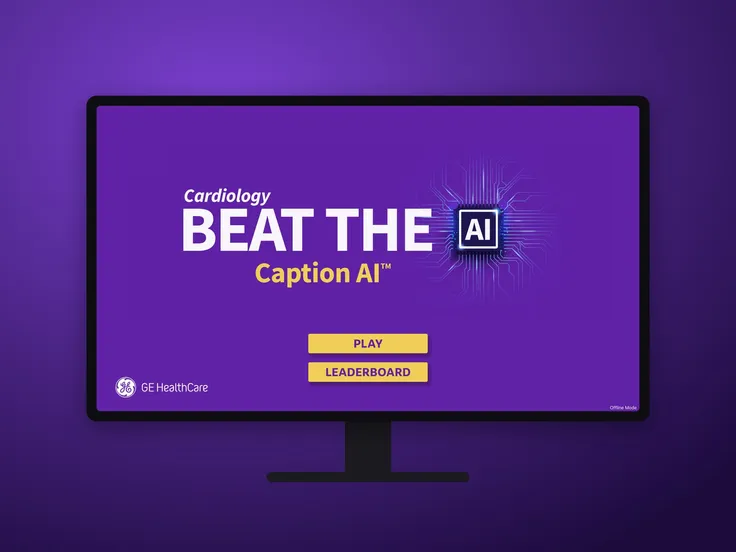 The Beat the AI game on a kiosk screen